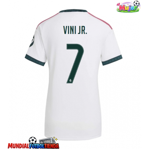 Camiseta Real Madrid Vinicius Junior #7 Primera Equipación Replica 2026-27 para mujer mangas cortas